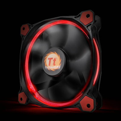 Thermaltake Riing 12 High Static Pressure Case Fan 120mm (1500rpm / 40.6cfm) με Κόκκινο Φωτισμό και Σύνδεση 3-Pin 3τμχ