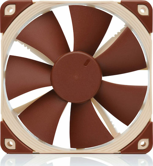 Noctua NF-F12 5V Вентилатор за кутия 120mm (1500rpm / 54.97cfm) Без LED осветление и свързване 4-изводна PWM кафяв