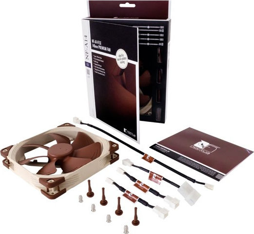 Noctua NF-A14 FLX Case Fan 140mm 1200rpm 67.98cfm Without LEDs Connection 3-Pin 4-Pin Molex Brown