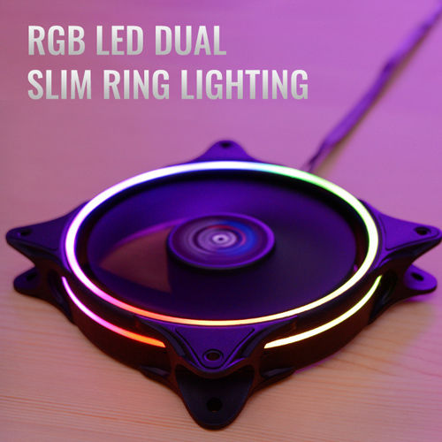 Aerocool Eclipse 12 Ventilator Pentru Carcasă 120mm (1200rpm / 32.1cfm) cu Iluminare ARGB și Conexiune 6 Pini