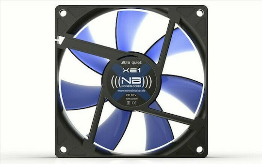 Noiseblocker BlackSilent XE1 Case Fan 92mm (1500rpm / 29.42cfm) Without LEDs Lighting and Connection 3-Pin