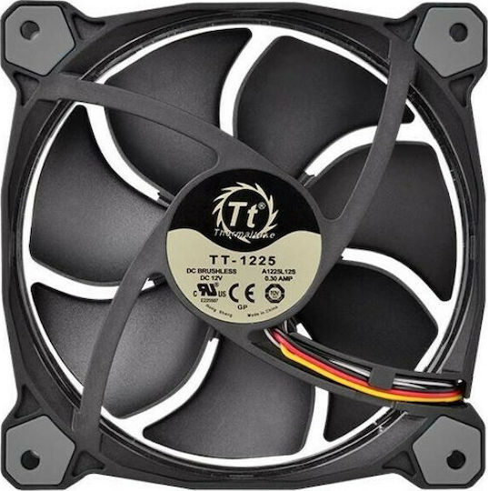 Thermaltake Riing 12 LED Case Fans 120mm (1500rpm / 40.6cfm) with RGB Lighting and 4-Pin PWM Connection 3pcs
