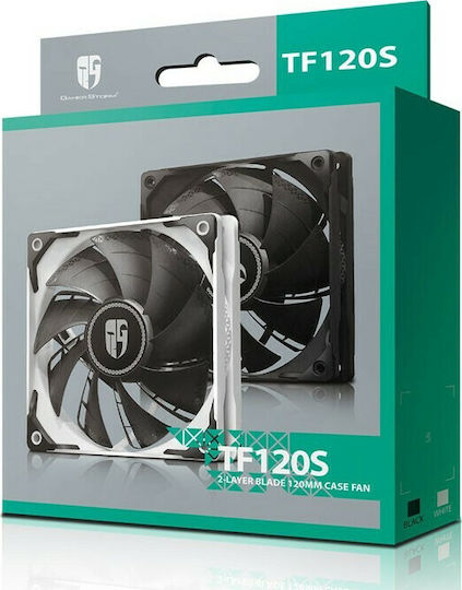 Deepcool TF120 S Case Fan (1800rpm / 37.1cfm) Χωρίς Led Φωτισμό και Σύνδεση 4-Pin PWM