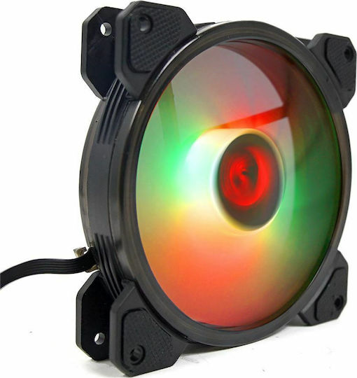 Redragon GC-F009 Case Fan 120mm (1200rpm / 36cfm) με RGB Φωτισμό και Σύνδεση 4-Pin Molex 3τμχ