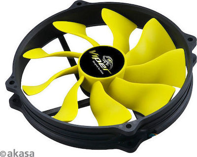 Akasa Viper R Fan Gehäuselüfter 140mm mit Verbindung 4-Pin PWM 1Stück Schwarz