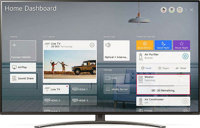 LG Smart Τηλεόραση 55" 4K UHD LED 55NANO816NA HDR (2020) 55NANO816NA.API