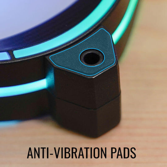 Aerocool Astro 12F Case Fan 120mm 1000rpm 42.1cfm with ARGB Lighting and 6-Pin Connection