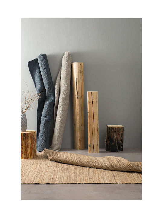 Nima Sensai Teppich Rechteckig Synthetisch,Polyester/Cotton/Leather Dark Grey