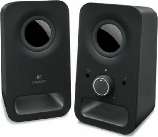 Logitech Z150 Компютърни тонколони 2.0 с мощност 3W в Черен цвят