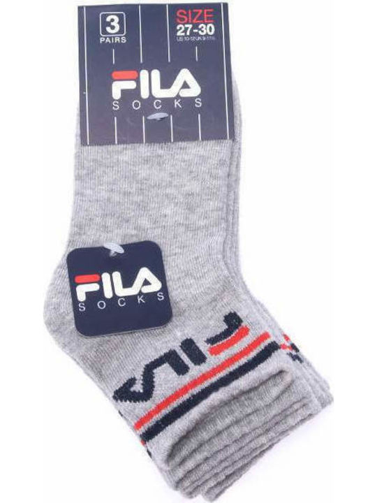 FILA Αθλητικά Παιδικά Σοσόνια Γκρι 3 Ζευγάρια