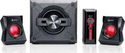 Genius SW-G2.1 1250 Ηχεία Υπολογιστή 2.1 με Ισχύ 38W σε Μαύρο Χρώμα