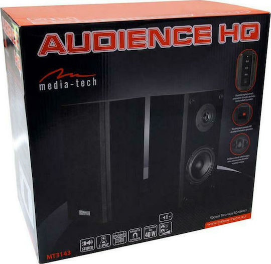 Media-Tech Audience HQ Ηχεία Υπολογιστή 2.0 με Ισχύ 40W σε Μαύρο Χρώμα