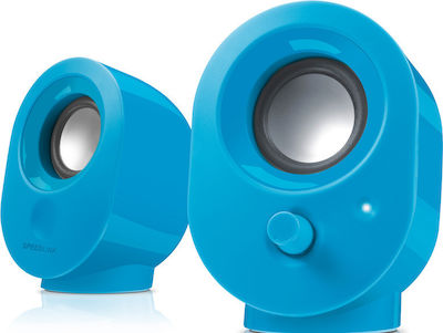 SpeedLink Snappy Stereo 8001 Ηχεία Υπολογιστή 2.0 με Ισχύ 4W σε Μπλε Χρώμα