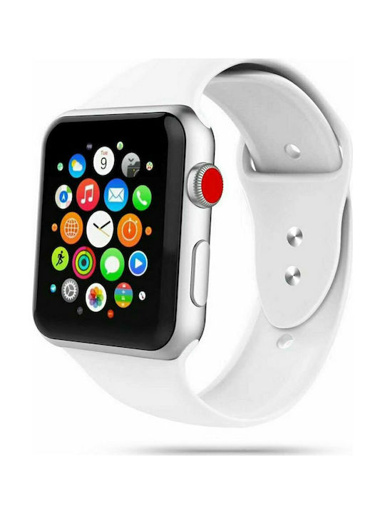 Tech-Protect Icon Strap Silicone with Pin White (Apple Watch 42/44/45mm)