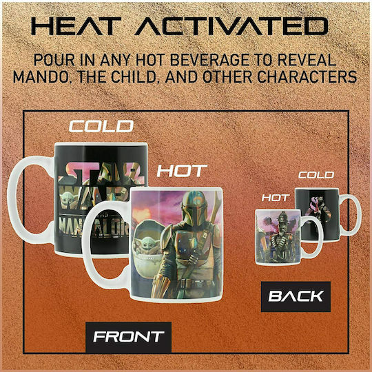 Paladone Star Wars: The Mandalorian Heat Change Mug Ceramic Multicolored 300ml