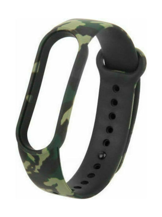 Λουράκι Σιλικόνης Πράσινο Καμουφλάζ (Mi Smart Band 5/Mi Smart Band 6)