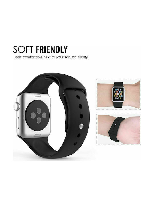 Tech-Protect Iconband Каишка Силикон с Pin Черен (Apple Watch 38/40/41/42mm)