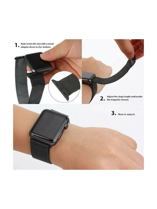 Tactical Λουράκι Μεταλλικό Ασημί (Apple Watch 38/40/41mm)