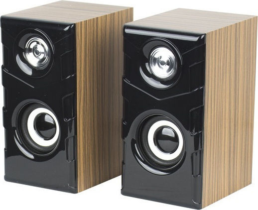 Tele PRIME FT-616 2.0 Speakers 3W Brown
