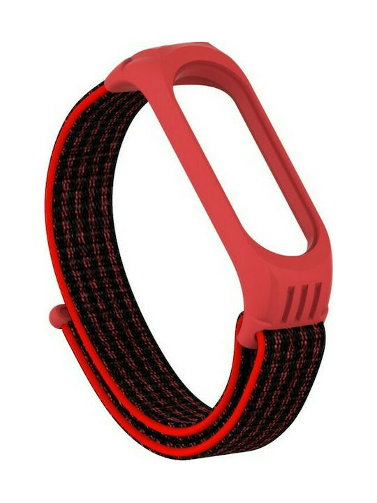 Woven Texture Κόκκινο/Μαύρο (Mi Band 3/Mi Smart Band 4)