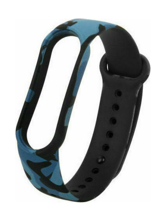 Λουράκι Σιλικόνης Camo Μπλε (Mi Band 5)