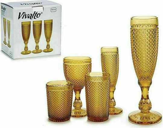 Glass Champagne made of Glass in Yellow Color Goblet 180ml