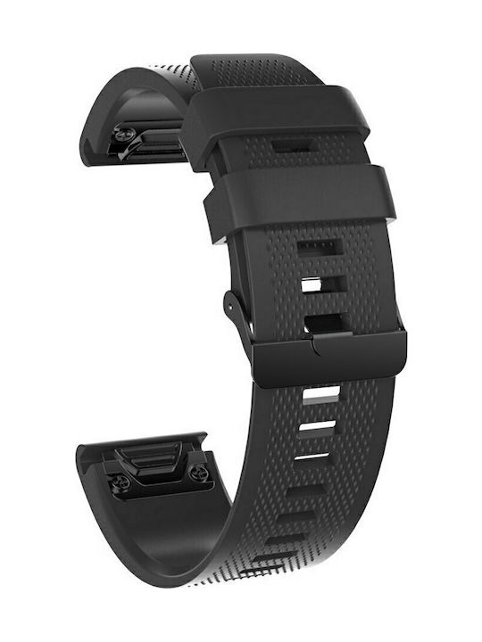 Armband Silikon Schwarz (Fenix 5 / 5 Plus / 6 / 6 Pro / 7 / 7 Pro / 8 (47mm))