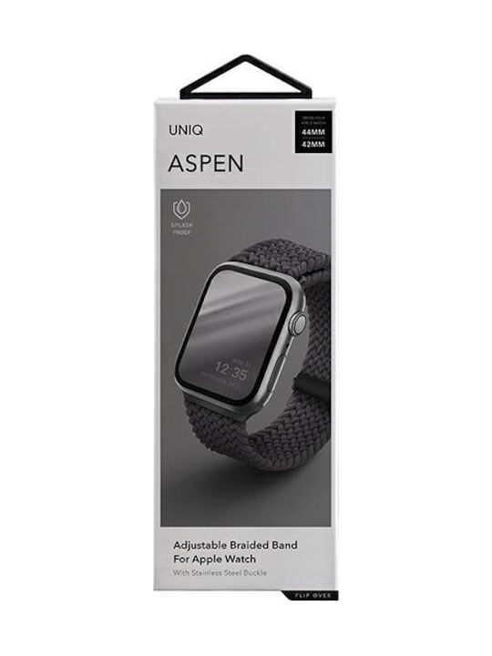 Uniq Aspen Braided Strap Fabric Gray (Apple Watch 44/45/46mm/Ultra 49mm) UNIQ-44MM-ASPGRY