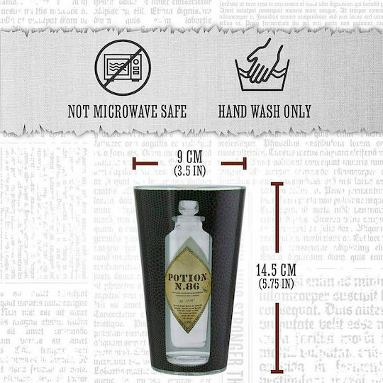 Paladone Harry Potter Ποτήρι Νερού από Γυαλί 400ml