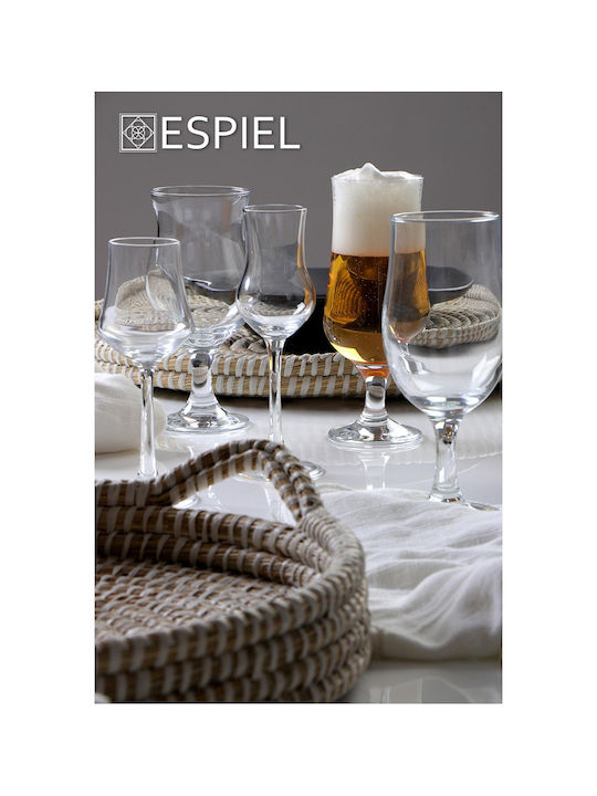 Espiel Set Gläser Likör/Ouzo aus Glas Mit Stiel 115ml 6Stück