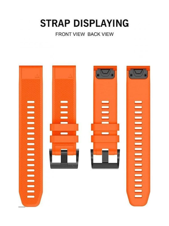 Tech-Protect Λουράκι Σιλικόνης Πορτοκαλί (Fenix 5 / 5 Plus / 6 / 6 Pro / 7 / 7 Pro / 8 / E (47mm))