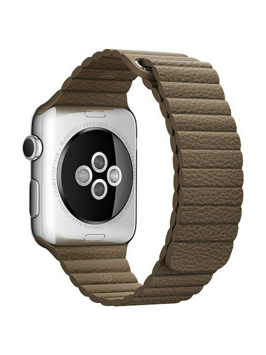 Λουράκι Δερματίνης Καφέ (Apple Watch 42/44/45mm)