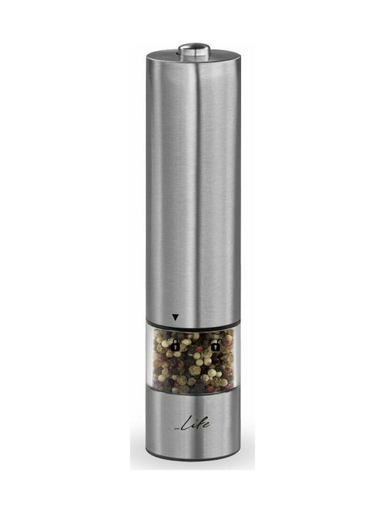 Life S&p Electric Set Spice Mills made of Plastic in Silver Color 23cm 1pcs