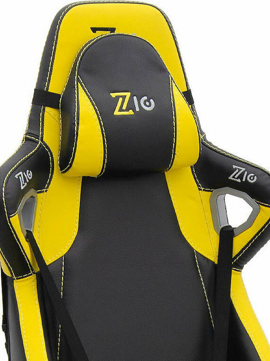 Megapap Vortex Scaun Gaming Din piele ecologică cu Brațe Reglabile Yellow / Black