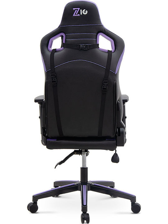 Megapap ZIO Gaming Pro Καρέκλα Gaming Δερματίνης με Ρυθμιζόμενα Μπράτσα μωβ - μαύρο