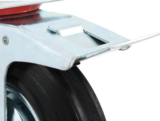 vidaXL 278035 Rotating Wheels from Rubber with Brake 32 Pieces 200mm
