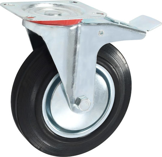 vidaXL 278035 Rotating Wheels from Rubber with Brake 32 Pieces 200mm