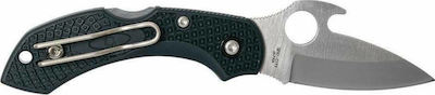 Spyderco Dragonfly 2 Pocket Knife Black with Blade made of Stainless Steel in Sheath