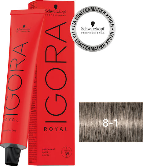 Schwarzkopf Igora Royal Hair Dye 8-1 Blonde Light Sandre 60ml