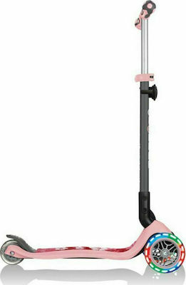 Globber Kids 3-Wheel Foldable Scooter Go-Up Deluxe Fantasy Lights for 3+ years Pink
