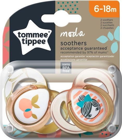 Tommee Tippee Moda Ορθοδοντικές Πιπίλες Σιλικόνης για 6-18 μηνών 2τμχ