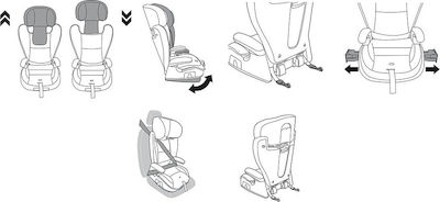 Peg Perego Viaggio 2-3 Surefix Scaun Auto cu Isofix Negru 15-36 kg 26351DX13DP53