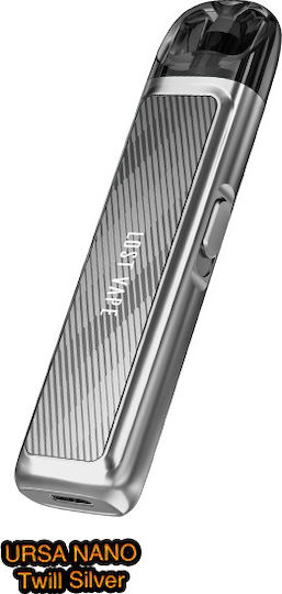 Lost Vape Ursa Nano Twill Silver Pod Kit 2.5ml με Ενσωματωμένη Μπαταρία
