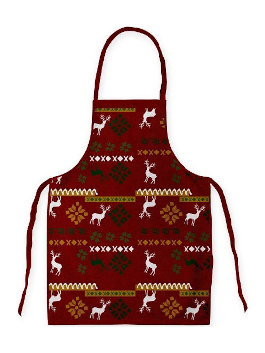 Christmas Fabric Kitchen Αpron Ornament με Γάντι