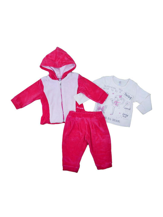 Joyce Kids' Set with Pants Winter 3pcs Fuchsia