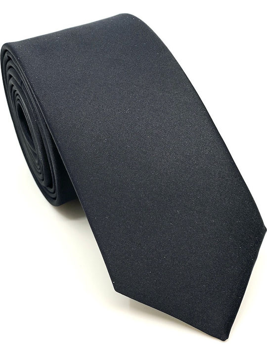 Legend Accessories Σετ Ανδρικής Γραβάτας Συνθετική Μονόχρωμη σε Μαύρο Χρώμα