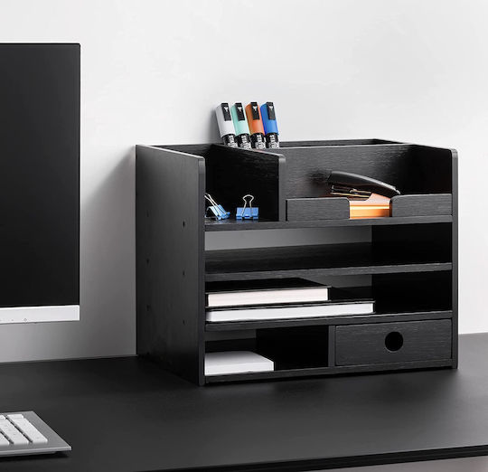 Lemnos Organizator de birou în Culoare Negru 1buc 24x26x33cm