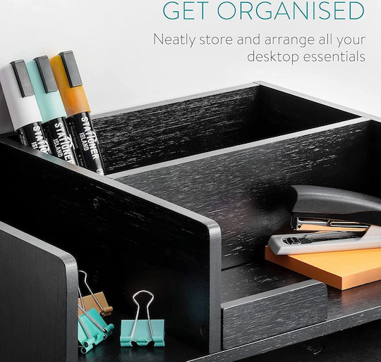 Lemnos Organizator de birou în Culoare Negru 1buc 24x26x33cm