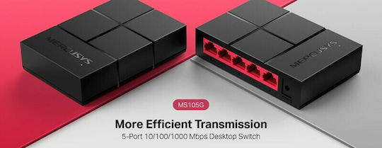 Mercusys Unmanaged L2 Switch with 5 Gigabit (1Gbps) Ethernet Ports