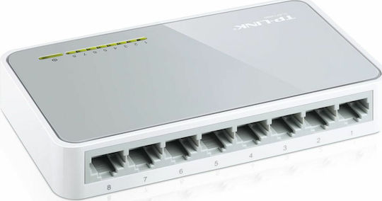 TP-LINK TL-SF1008D v12 Unmanaged L2 Switch με 8 Θύρες Ethernet